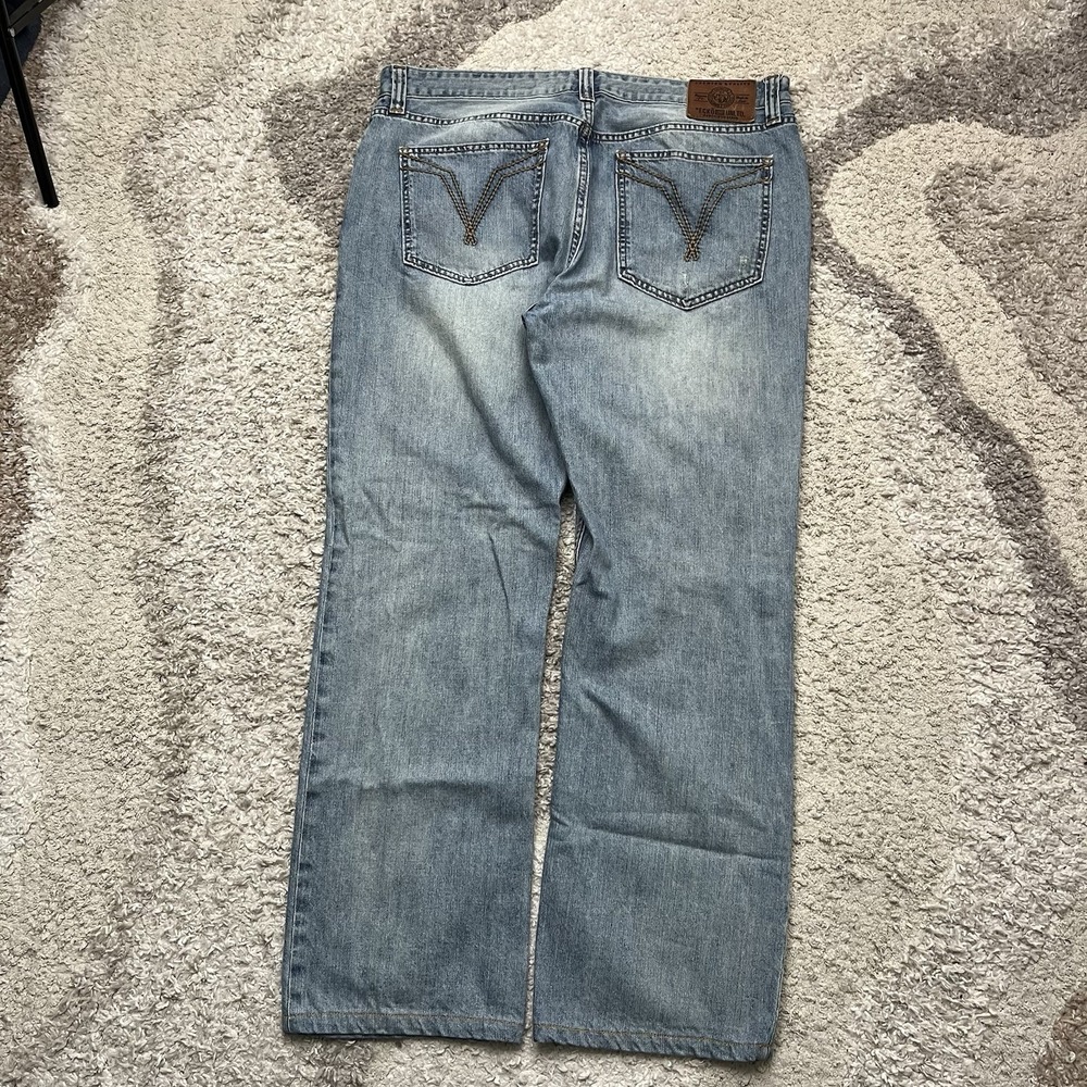 Vtg Ecko United Jeans Size 38x32 Baggy Straight Blue Wash Denim Y2K